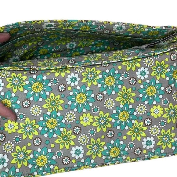 Vera Bradley Knot just a shoulder bag Lemon Parfait clutch yellow white grey tur - Picture 6 of 10